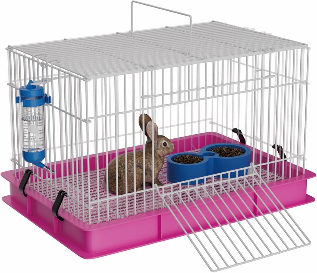 STILLCOVE Small Rabbit Cage Indoor, Guinea Pig Cages with Water Bottle & Food Dish, Bunny Enclosure for Hamster, Ferret, Rat, Chinchilla, Hedgehog, Gerbil, Mouse and Small Animal
