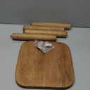 9.3 Inch Wooden Step Stool for Adults and Toddlers, Portable & Sturdy, Plant Stool with Four Detachable and Assembled Legs for Playroom, Kitchen, Bedroom, Bathtub-Walnut