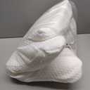 COMFILLOW Cervical Neck Pillow for Pain Relief, All Season Memory Foam Pillow with Dual Height Design & Arm Cradle, Support for Side, Back, Stomach Sleepers (Snow White)