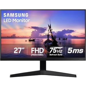 Samsung 27' T35F Series FHD 1080p Computer Monitor, 75Hz, IPS Panel, HDMI, VGA (D-Sub), AMD FreeSync, Wall Mountable, Game Mode, 3-Sided Border-Less, Eye Care, LF27T350FHNXZA
