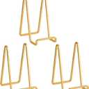 Plate Holder Easel Display Stand - 6 inch Metal Plate Stands for Display - Tabletop Picture Stand - Gold Iron Easels for Display Pictures | Photo Frames | Book | Decorative Plates | Plaque - 3 Pack