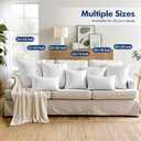 MIULEE Set of 4 Throw Pillow Inserts 20x20 Inches, 100% Virgin Filling Nowoven Pillow Inserts for Couch Sofa Living Room