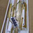 Teraves Reversible L Shaped Desk White - 66.1" Corner Gaming Computer Desk, Office Workstation Modern Home Study Writing Table, Marble Gold