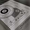 Vinyl Record Player with Two Stereo Speakers, Bluetooth Playback Turntable with 3 Speed AUX Headphone Input and RCA Out, Retro Black