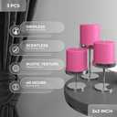 CANDWAX 3x3 Pillar Candles Set of 3 - Rustic Unscented Hot Pink Candles for Home Decor, Weddings, Gender Reveal Parties