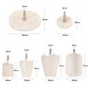 11 Pcs Buffing Wheel Set for Drill, Polishing Tool Kit, 1/4 Hex Shaft Cotton Grinding Head for Rotary Tools
