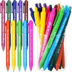 50 Pcs Motivational Gel Ink Pens Bulk with Different Inspirational Quotes Funny Inspirational Ballpoint Pens Bulk Smooth Writing for Stop Overthinking Teachers Student Coworkers Staff Volunteer