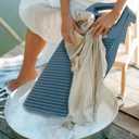 Household Washboard, Non-Slip Laundry Washing Board, Manual Wash Clothes Laundry Pad Scrubbing Board for Household Camp Travel, Portable Washing Machine, Dark Blue 17.7 Inches