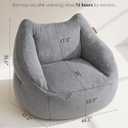 Relefree Cafy Bean Bag Chair for Adults,Oversized Reading Chair with Armrests,Memory Foam Filling Comfy Chair,Giant Cozy Adult Bean Bag Chair,Large Lazy Living Room Chair for Bedroom,Reading Nook