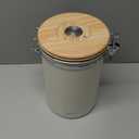 Veken Coffee Sugar Canister with Window, Coffee Lover Gift Set,Airtight Stainless Steel Kitchen Food Storage Container Gifts, Date Tracker & Scoop for Grounds Coffee,Beans,Tea,Flour,Cereal,22OZ,Cream