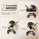 Babideal Baby Stroller for Newborn and Toddler,One-Hand Fold