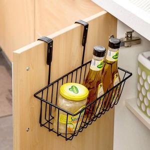 Vintage Living  1pc Cabinet Door Hanging Basket Rack Racks Kitchen Basket Storage Holder Black Hanging Can Organize Holder Storage Container Snack Container Iron Wire