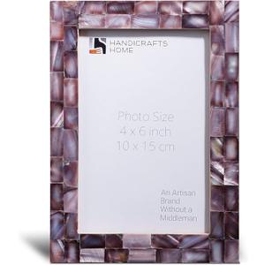 Handicrafts Home 5x7 Picture Frame Mother of Pearl Collection, Handcrafted Photo Frame, Small Picture Frame for Living Room, Wall Decor, Office Desk Decor, Vintage Picture Frames, Gift for her, Thanksgiving gift for friends & Family