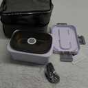 Cordless Electric Lunch Box 16,000mAh  Smart Automatic Heating, 1.6L Portable Food Warmer (212F Max), Rechargeable Battery-Powered Hot Meal Container for Office, Travel & Outdoor (White)