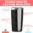 20oz Tumbler Vacuum Insulated Travel Mug with Lids, Stainless Steel Double Wall Bulk Cup for Home, Office, Outdoor Suitable for Vehicle Cup Holders(Set of 6, White)