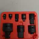 Metric Deep Impact Socket Set, 8 Piece Chrome-Vanadium Steel with Plastic Case, 1/4" 3/8" 1/2" 3/4" 1