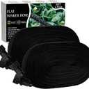 Soaker Hose 100FT, Thickened Flat Soaker Hoses For Garden 100 ft 2 pack, Drip Irrigation Hose Saves 80% Water, Leak-free Design Water Hose with Holes For Lawn, Flower Bed, Vegetable Field (50 FT x 2)