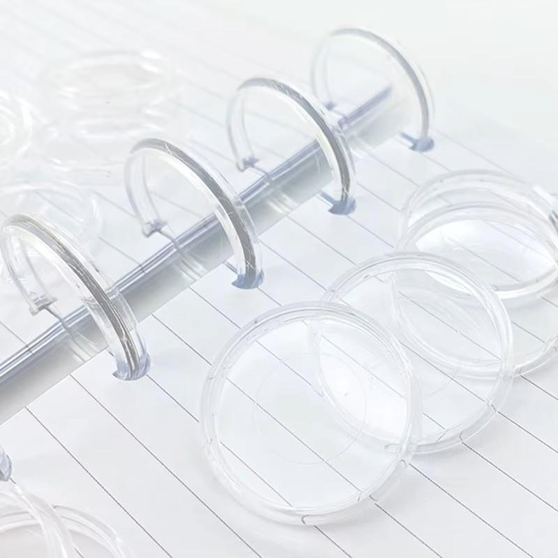 36 Pieces (2",13/8",1") Clear Discbound Discs Plastic Binder Rings Expansion Discs Notebooks Planner Discs Binder Accessories Disc Binder System Book Binding Discs for Planner Scrapbooking Supplies