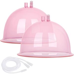 Titoe Buttocks Vacuum Cups 210mL Vacuum Therapy Cupping Machine Accessories Butt Suction Cups with Y-Hose,A Pair