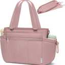 Lunch Box for Women Lunch Bag Tote - Soft Lightweight Large Lunchbox - Insulated Cooler Bag with Adjustable Shoulder Strap for Adult Work Office Camping Outdoor Picnic Travel Beach Shopping 10L Pink