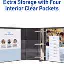 Avery Heavy-Duty View 3 Ring Binder, 4 Inch One Touch EZD Rings, 780-Sheet Capacity, 4.5 Inch Wide Spine, Customizable Clear Cover and Spine, 1 Green Binder (79110)