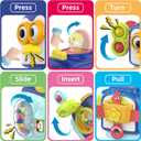 SOONYANG Montessori Toys for 1 Year Old, Activity Cube Toys for 1 Year Old Boy,Travel Sensory Toy for Toddlers 1-3, One Year Old Boy Birthday Gift, Learning Baby Toy 12-18 Months (Blue)