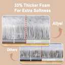 Ultra Soft Runner Rugs with Upgraded Non-Slip Rubber Backing & Thick Memory Sponge, 2x6 Feet Fluffy Shag Throw Area Rug for Bedroom Hallway Living Room Tie-dye Light Grey