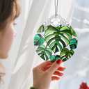 Christmas Ornaments: Stained Glass Ornament, Christmas Tree Ornament, Hanging Ornaments for Home Decor & Xmas Tree Decorations  Exquisite Holiday Decor, Gifts & Holiday Present - Monstera