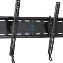 PERLESMITH Tilting TV Wall Mount Bracket Low Profile for Most 23-60 inch LED LCD OLED, Plasma Flat Screen TVs with VESA 400x400mm Weight up to 115lbs, Fits 16" Wood Stud (Black)