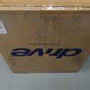 Drive Medical 10257BL-1 4 Wheel Rollator Walker With Seat, Steel Rolling Walker, Height Adjustable, 7.5" Wheels, Removable Back Support, 300 Pound Weight Capacity, Blue