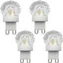 Lxcom Lighting G9 LED Bulb 2W Dimmable Globe Crystal LED Light Bulbs 20W Equivalent G9 Base COB Light Bulbs Daylight White 6500K 150LM 110V for Home Appliance, 4 Pack