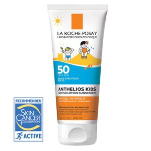 La Roche-Posay Anthelios Kids Gentle Lotion Sunscreen SPF 50, Broad Spectrum SPF + Antioxidants, Sunscreen For Kids, Octinoxate & Oxybenzone-Free, Pediatrician Tested, Non Comedogenic, Oil Free (6.7 Fl Oz (Pack of 1))