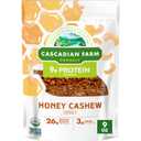 Cascadian Farm Organic Honey Cashew Granola, Protein Granola, Non-GMO, Resealable Pouch, 9 oz (EXP 12/14/25)