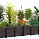 Large Planters for Outdoor Plants - Deepened 20" H, Raised Beds for Gardening Self Watering, Elevated Planter Box with Legs, Rectangular Garden Planters for Outdoor Plants Flowers, 94.4"L x 15.7"W
