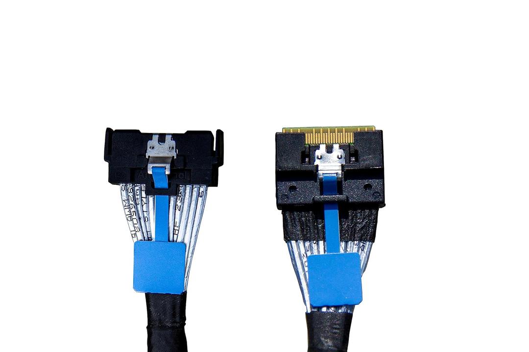 x8 to  x8,-- 74Pin to - 74Pin,PCIe Gen5 Mini Cooledge IODouble Straight Cable 100CM (CBL-MCIO-1270S4T2)