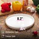 BTaT- White Porcelain Dessert Plates, 8", Set of 12, Christmas