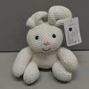 Bunny Stuffed Animal for Kids,8inch Sit Bunny Toys Hand Knit Doll Baby Cute Doll Bed Time,Handmade Knit Animal Toy Soft Cotton Knitted Animals Teddy Bear Christmas Birthday Gifts Knit Bunny