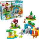 LEGO DUPLO Town 3 in 1 Wild Animal Families Building Toy Playset - Preschool Learning and Educational Toy for Toddlers, Boys and Girls, Ages 2+ - with 10 Animal Figures - Baby Gift Idea - 10446