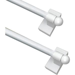 Magnetic Curtain Rods for Mental Appliance Doors, Multi-Use Adjustable Curtain Rods for Toilet, Bar, Cafe, Sidelight, Refrigerator, Adjusts from 9 to 16 Inches,