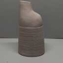 Decorative Ceramic Round Cone Shape Centerpiece Table Vase  Pink, Large