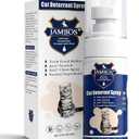 JAMBOS Cat Deterrent Spray - Safe Indoor & Outdoor Deterrent for Furniture Protection, Effective Training Aid with Natural Ingredients - Non-Toxic Anti-Scratch Formula (Blue, M)