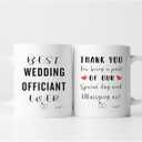 Best Wedding Officiant Ever Mug, Bride Groom Thank You Gifts for Women Men, Officiant Appreciation Present for Wedding Day from Couple, 11oz Ceramic Mug (white)