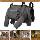 Protective Pants, Lightweight Waterproof Dog Pants - Adjustable All-Weather, Mud & Snow Resistant for Rain & Snow Days, Grey, Small