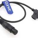 Eonvic New D-Tap Male to Female 4-Pin XLR Cable for Power Supply Battery Adapter (Straight)