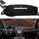 BDFHYK Dashboard Dash Cover PU Dash Mat Compatible with Silverado and Sierra 2007-2013, Compatible with Tahoe Suburban Avalanche Yukon 2007-2014