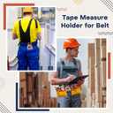 Zonon Tape Measure Holder for Belt Drill Holder for Tool Belt Tape Measuring Belts Clip Low Profile Fits up to 2.12" Tools Belts, Drills Holster Quick Response Drill Clip for Tool Bags Pockets