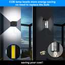 ledmo 20W High Power Modern Outdoor Wall Sconce Light Creative Adjustable Beam Square Up and Down Exterior Wall Lights Fixture Anti-Rust Aluminum IP65 6000K 1800LM Black for Patio Garage House 4 Pack