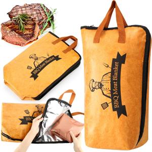 21 in BBQ Blanket for Resting Meat - Smoking Meat Insulated Bag for Brisket/Beef/Pork Shoulder/Turkey - Christmas Gifts Stocking Stuffers - Birthday Anniversary Smoker Accessories Gift for Men Him Dad