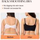 CYDREAM Womens Zip Front Closure Bra Wireless Support Comfort Full Coverage Back Smoothing No Underwire Bralettes (Black, XL)