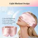 Silk Sleep Mask – 100% Mulberry Silk Eye Mask for Sleeping, Soft Slip Feel, Adjustable Headband, Blackout for Side Sleepers, Men & Women